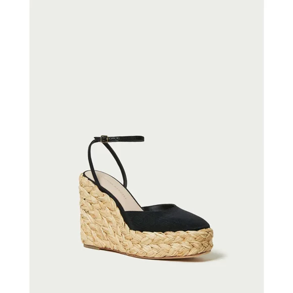 NWT Loeffler Randall Tallulah Black Wedge Womens Espadrille $325 - Size 8.5 EU39